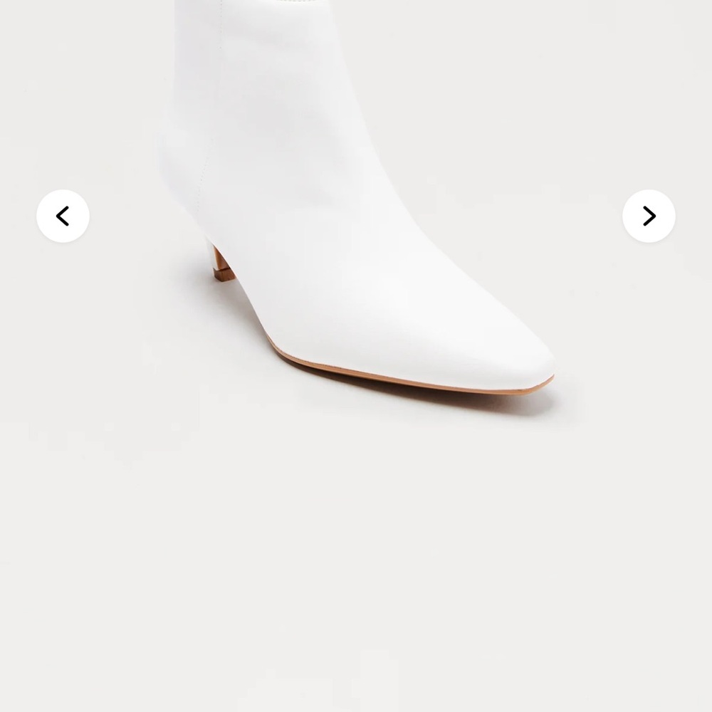 Fashion Nova Chic White Heeled Boots - Picture 2 of 4